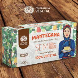 Manteiga Mantegana Barra 200g Companhia Vegetal 