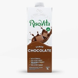  Bebida de Arroz Líquida Sabor Chocolate Risovita 1lt